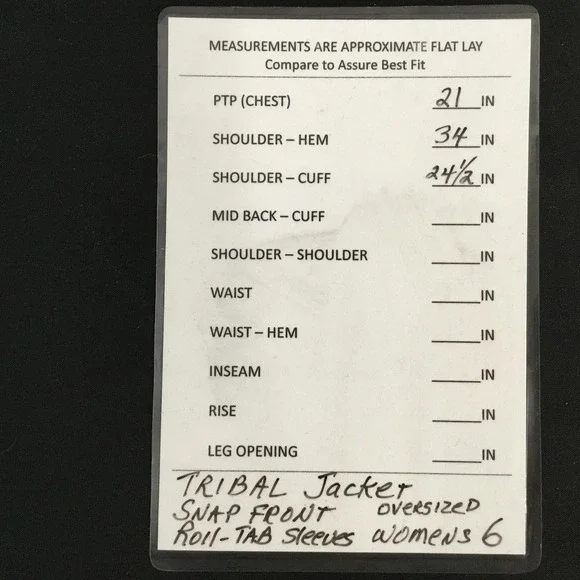 Tribal Jacket Womens 6 Pink Snap Front Roll Tab Sleeves Ruffle Pockets - Picture 12 of 13